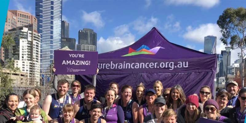 flying the flag at the 2019 Run Melbourne event